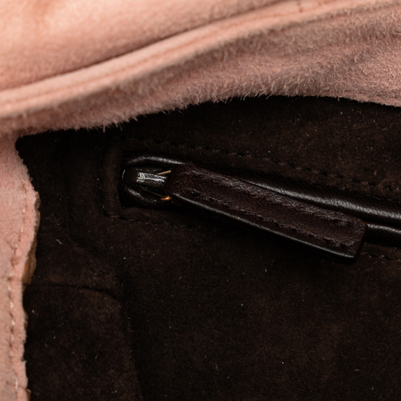 SAINT LAURENT Suede Nadja Rose Flap Bag - Picture 8 of 9